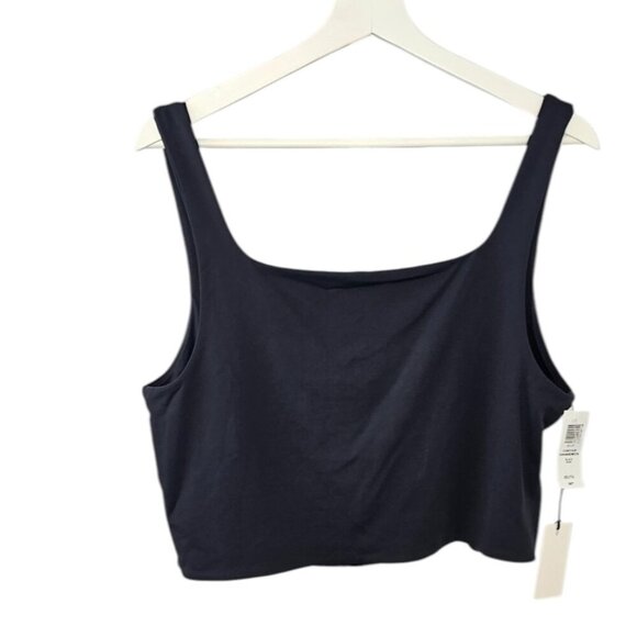 Aritzia Babaton Contour Square Neck Crop Top, Black, Tank, Basic, Size 2XL, NWT - Picture 2 of 8